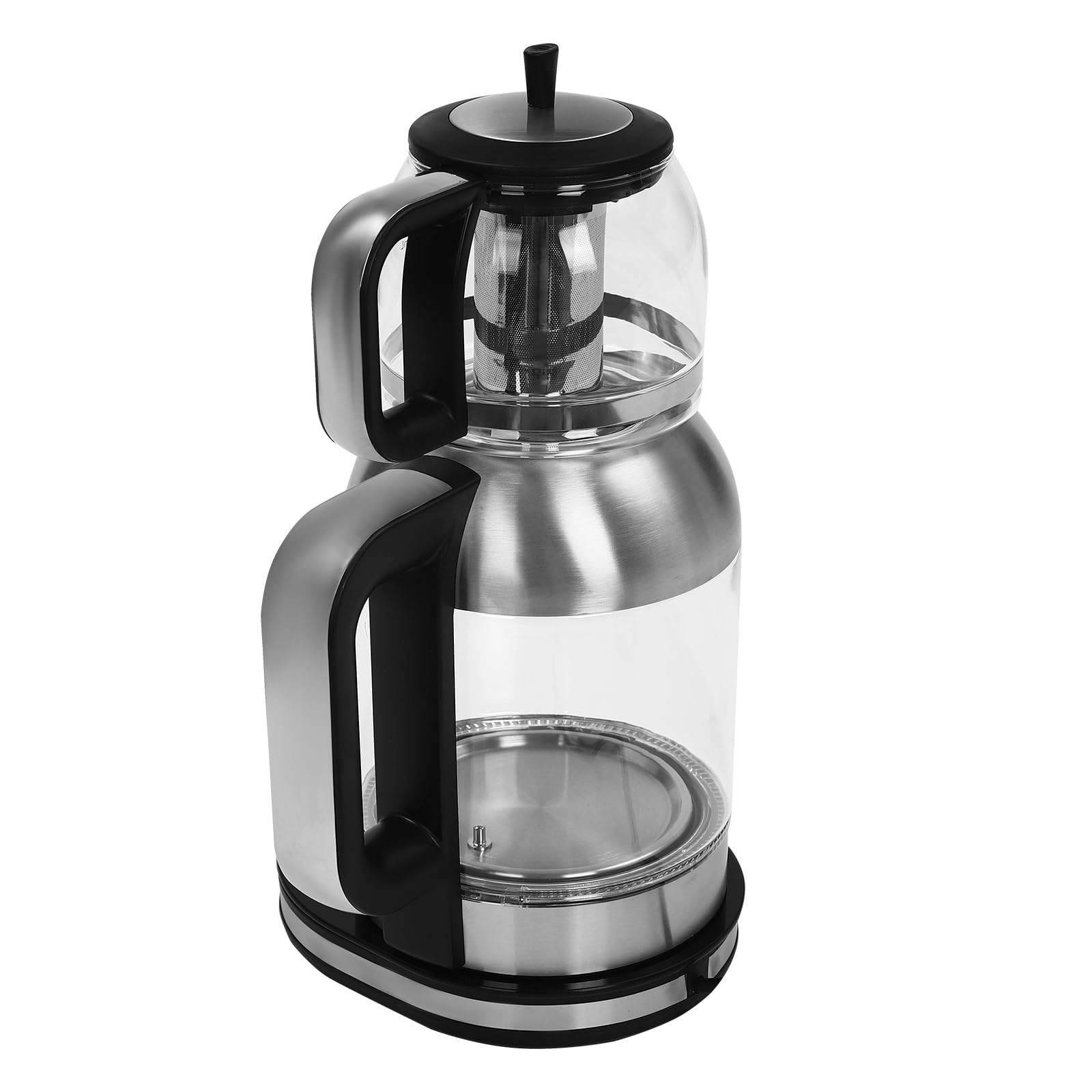 Електрочайник Glass Teapot 5 Preset Temperatures (65℃/80℃/90℃/95℃/100℃) Чорний 1800 Вт (Великий чайник 2L/Малий чайник 1L), фото №6