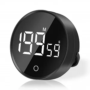 Цифровой кухонный таймер Egg Timer Магнитный 120 минут LED Black - Фото 1