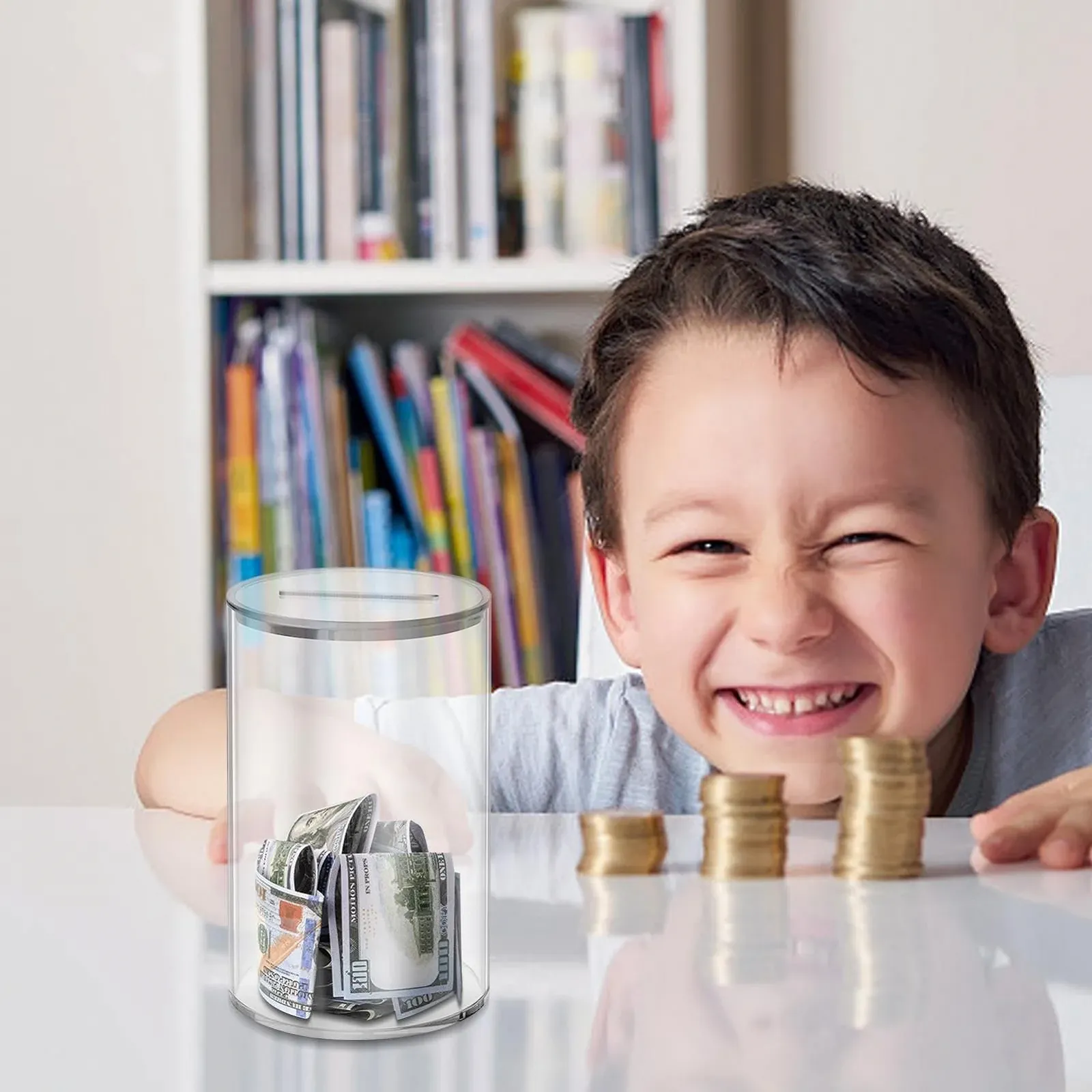 Скарбничка Акрилова Прозора зі знімною кришкою Велика Прозора, фото №4