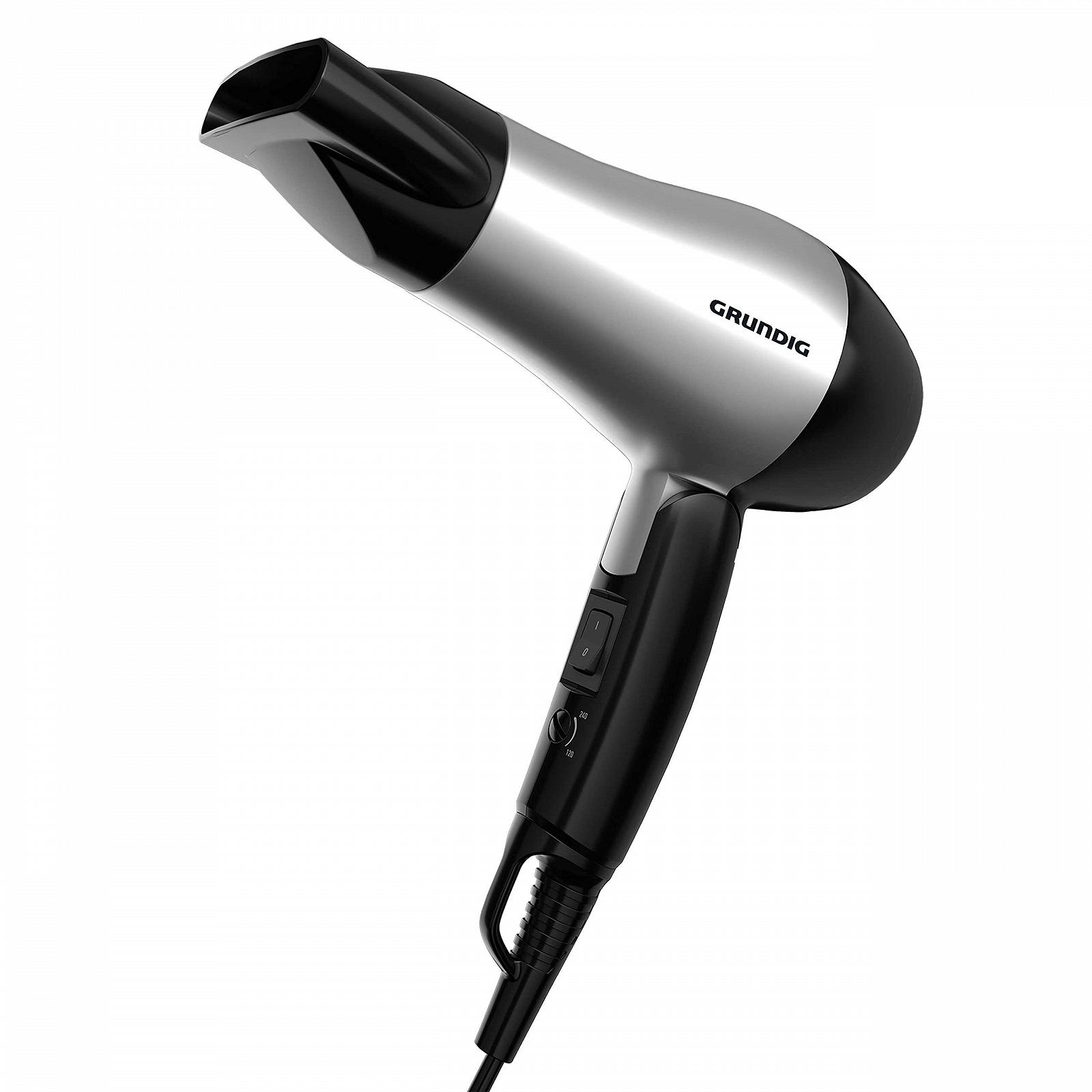 Фен Grundig Sports & Travel HD 2200, 1200 Вт, 2 уровня температуры, 2 уровня воздушного потока, кабель 1,8 м, выдвижная ручка, очень легкий, для использования во всем мире, фото №3