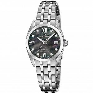 Женские часы Candino C4703/G Серебряный корпус из нержавеющей стали Серебряный браслет из нержавеющей стали, черный - Фото 1