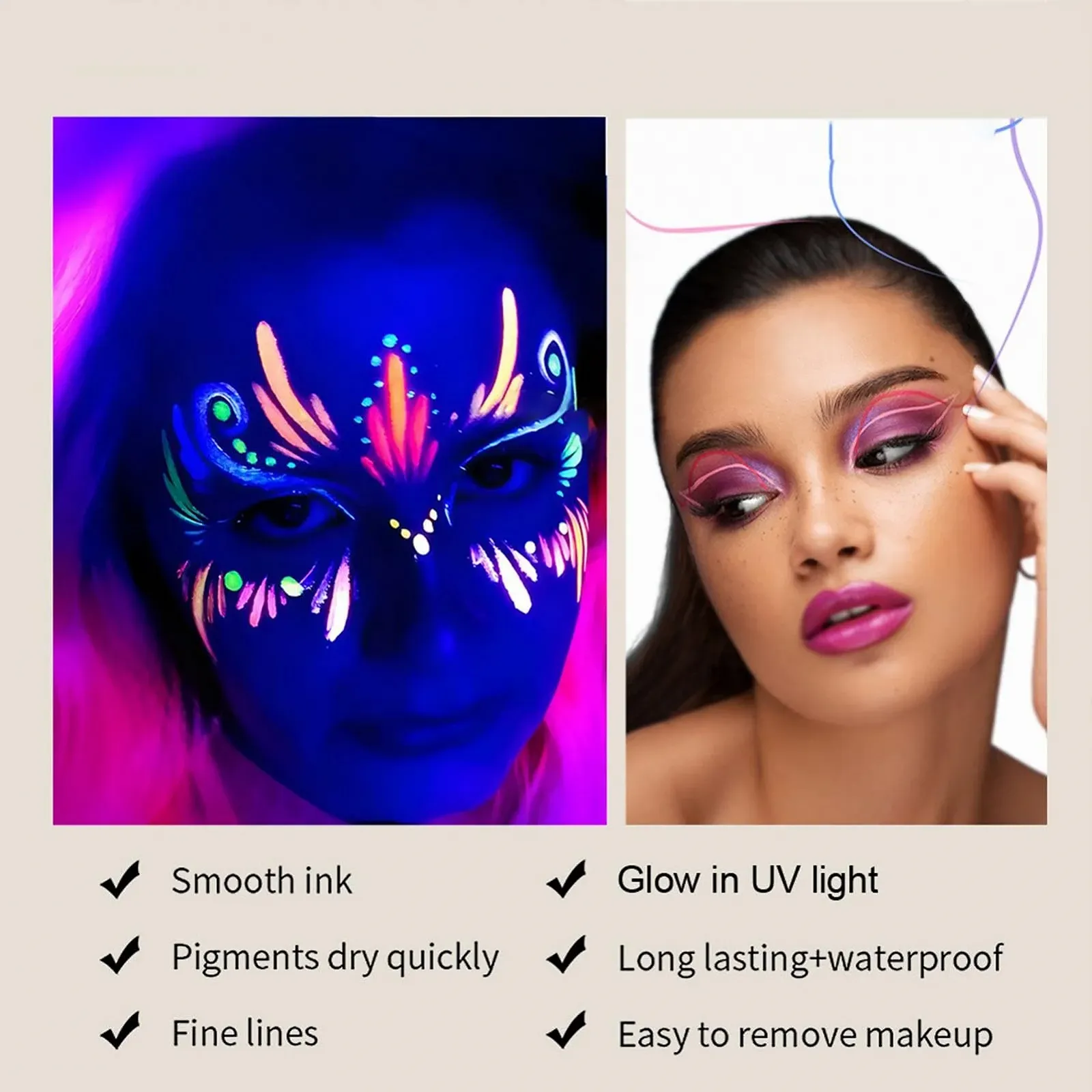 Підводка для очей рідка Besreey Fluorescent Waterproof Matte Eyeliner, 1, різнокольорова, фото №5