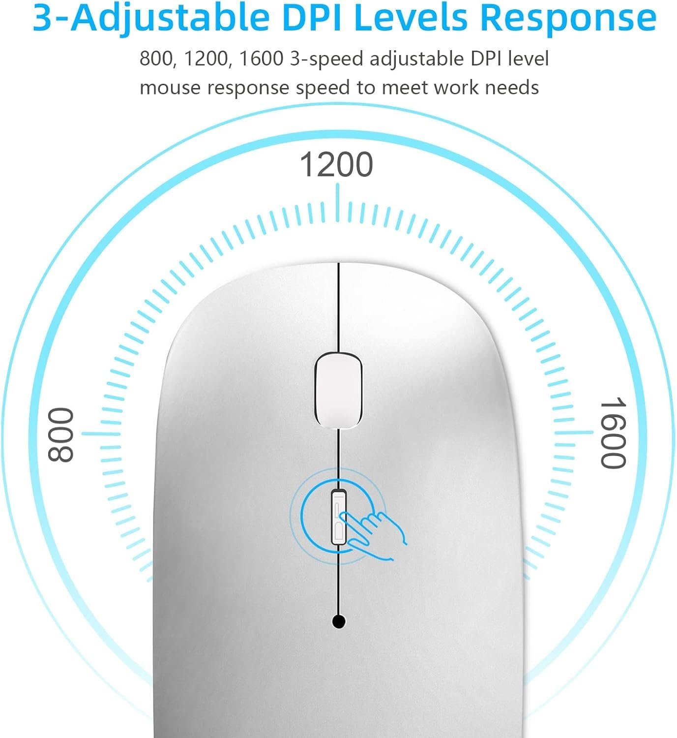 Мышь Беспроводная Bluetooth QYFP Перезаряжаемая, фото №4