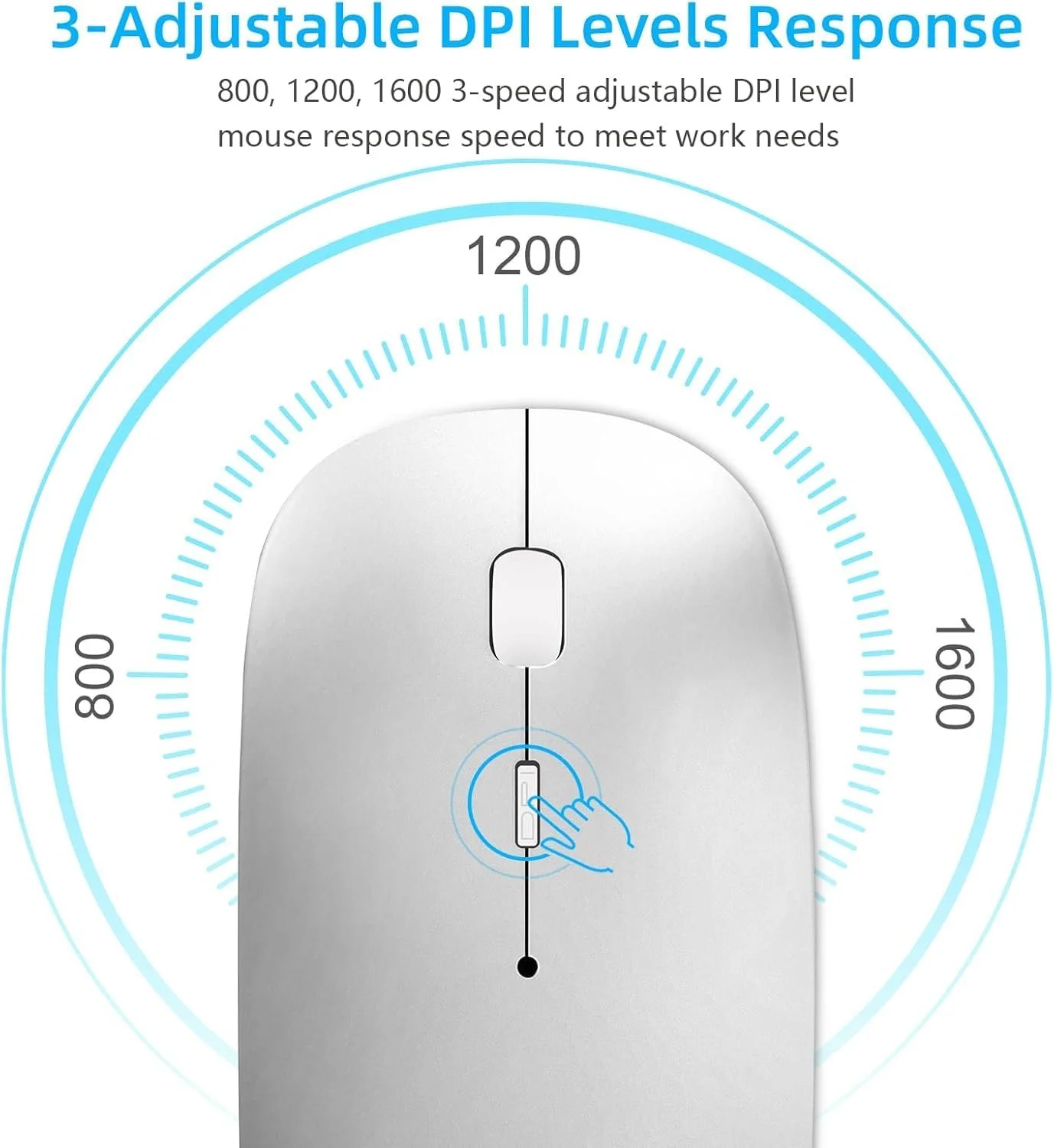 Мышь Беспроводная Bluetooth QYFP Перезаряжаемая, фото №4