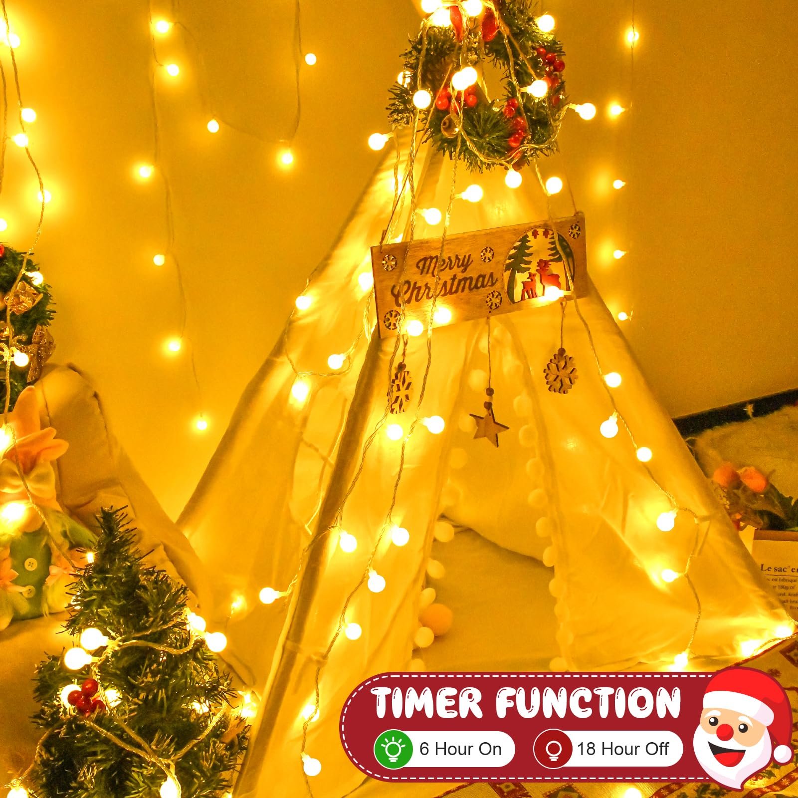 Гирлянда Gcstnn Fairy Lights 6 м 40 LED Теплый Белый, фото №2