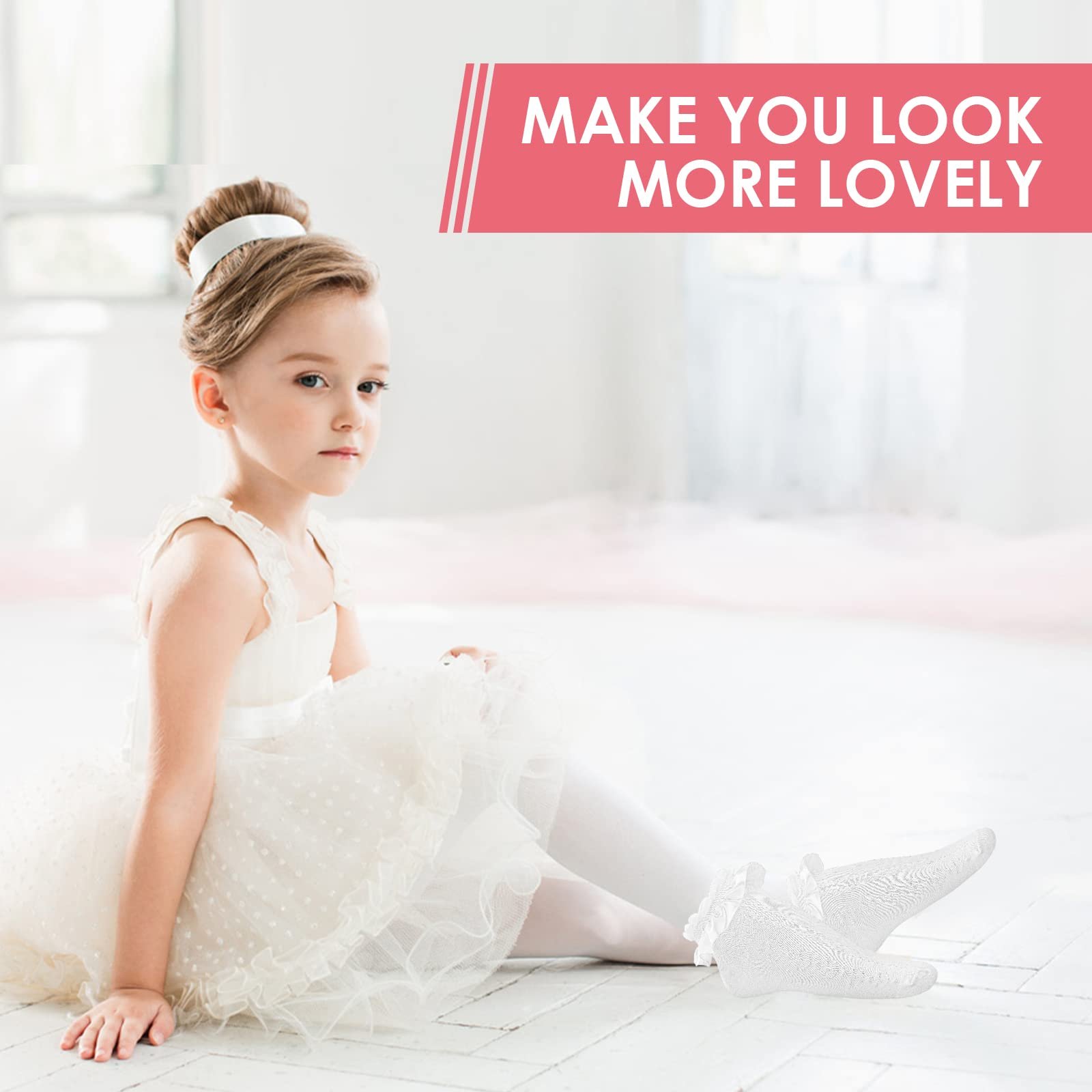 Шкарпетки Sibba з мереживними вставками та рюшами, фото №3