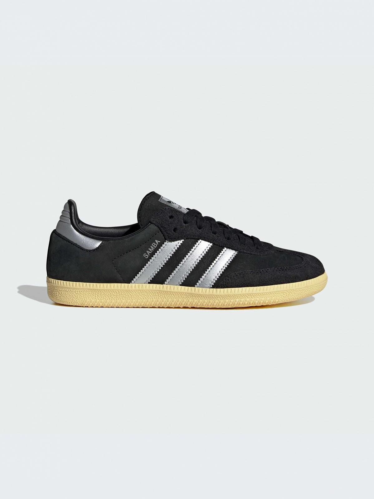 Кроссовки adidas Samba OG Core black / Metallic silver / Almost yellow, фото №1
