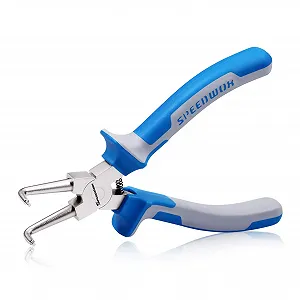 Клещи для стопорных колец SPEEDWOX, внутренние клещи для стопорных колец с прямыми губками, 7 дюймов, клещи для C-образных колец, фиксированный наконечник, удобные TPR ручки - Фото 1