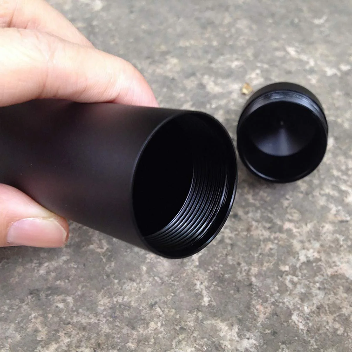 Контейнер для таблеток EDC алюмінієвий сплав герметичний водонепроникний 131x30,5 мм, фото №3