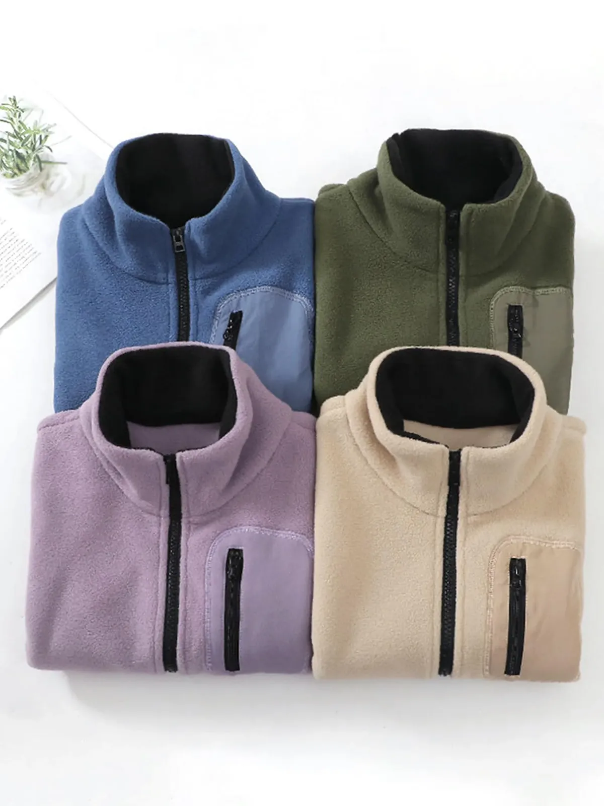 Флісова куртка для малюків ANIMQUE, вітрозахисна, легка, на блискавці, однотонна, фото №7