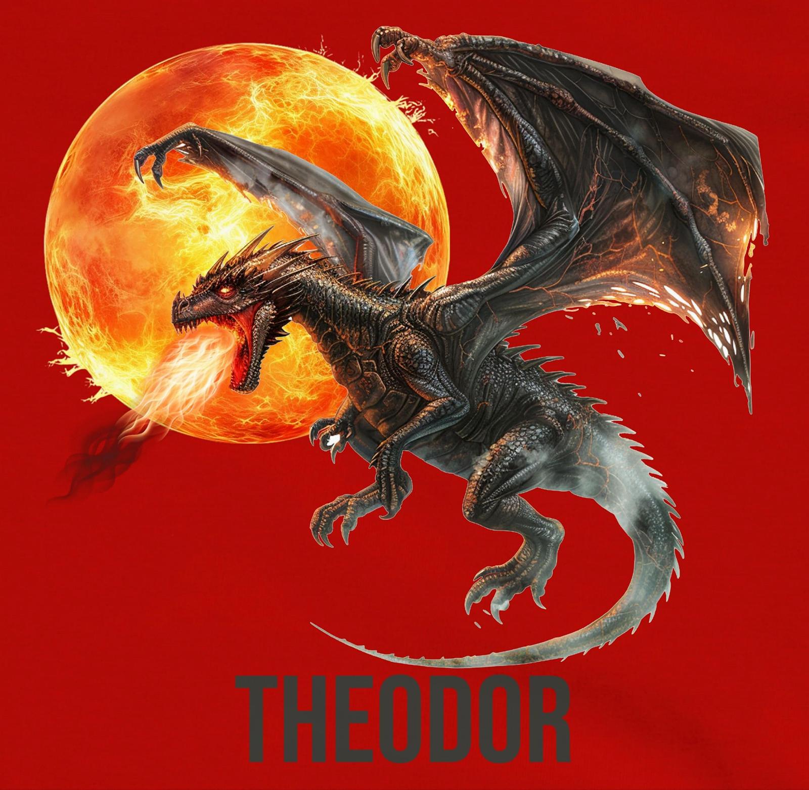 Джемпер Shirtracer Дитяча Толстовка для хлопчиків і дівчаток - Вогняний Дракон з Іменем, фото №2