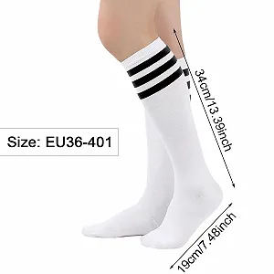 Женские гольфы в полоску (разноцветные), 3 пары synthetic.ua - Фото 1