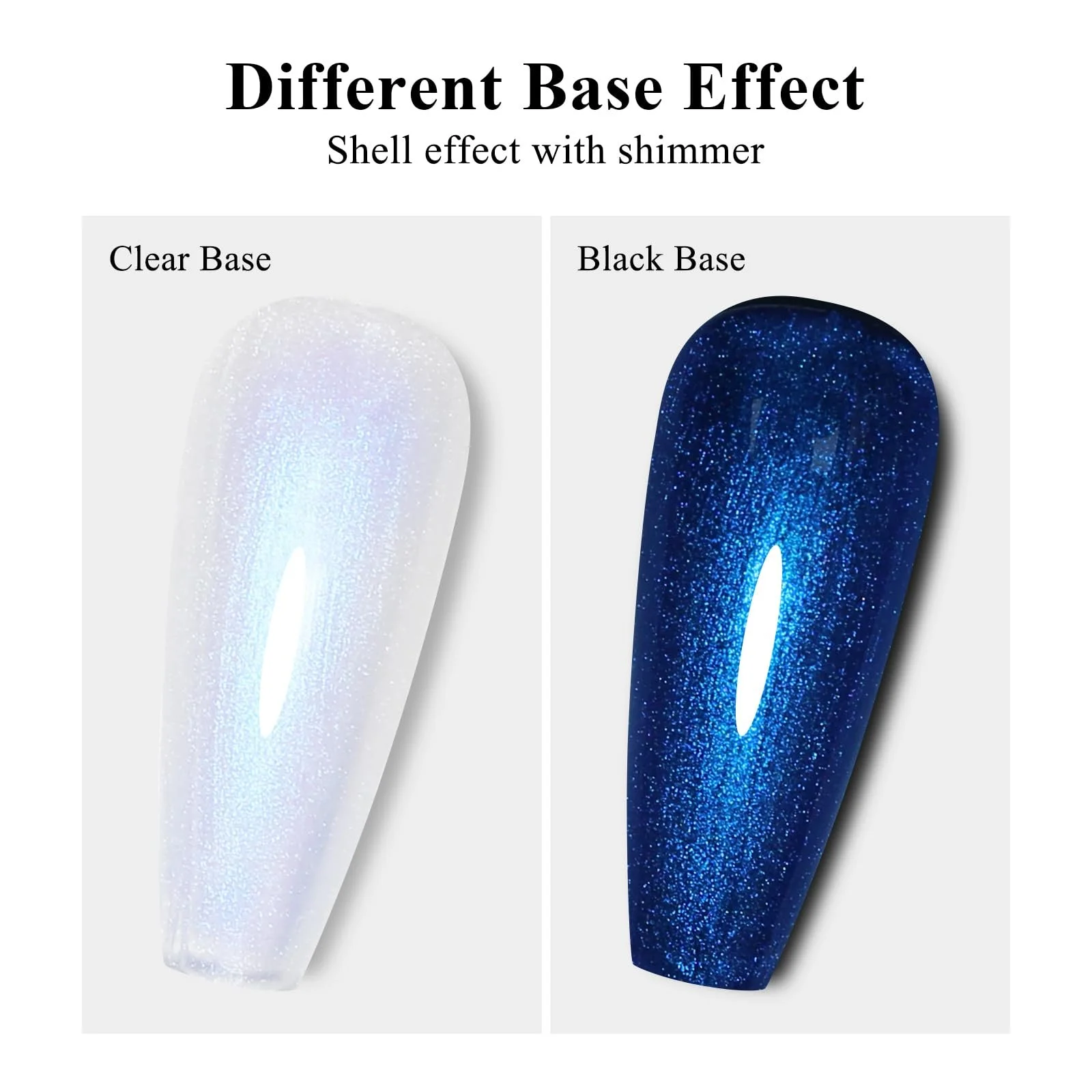 Гель-лак Imtiti полупрозрачный мерцающий перламутровый голубой 15 мл, фото №2