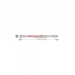 Гальмівний шланг METZGER 4110479 GREENPARTS для BMW, задній міст зліва - Фото 1