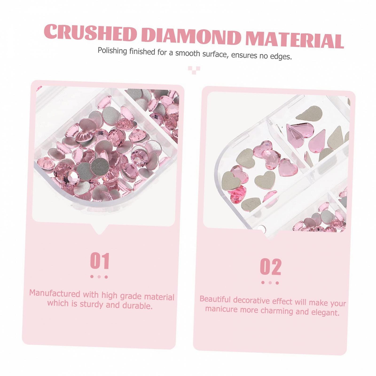 Украшение для маникюра Beavorty, 2 коробки, алмазы необычной формы, украшения для ногтей, хрустальные стразы для ногтей, драгоценности для ногтей, плоская задняя часть, фото №5