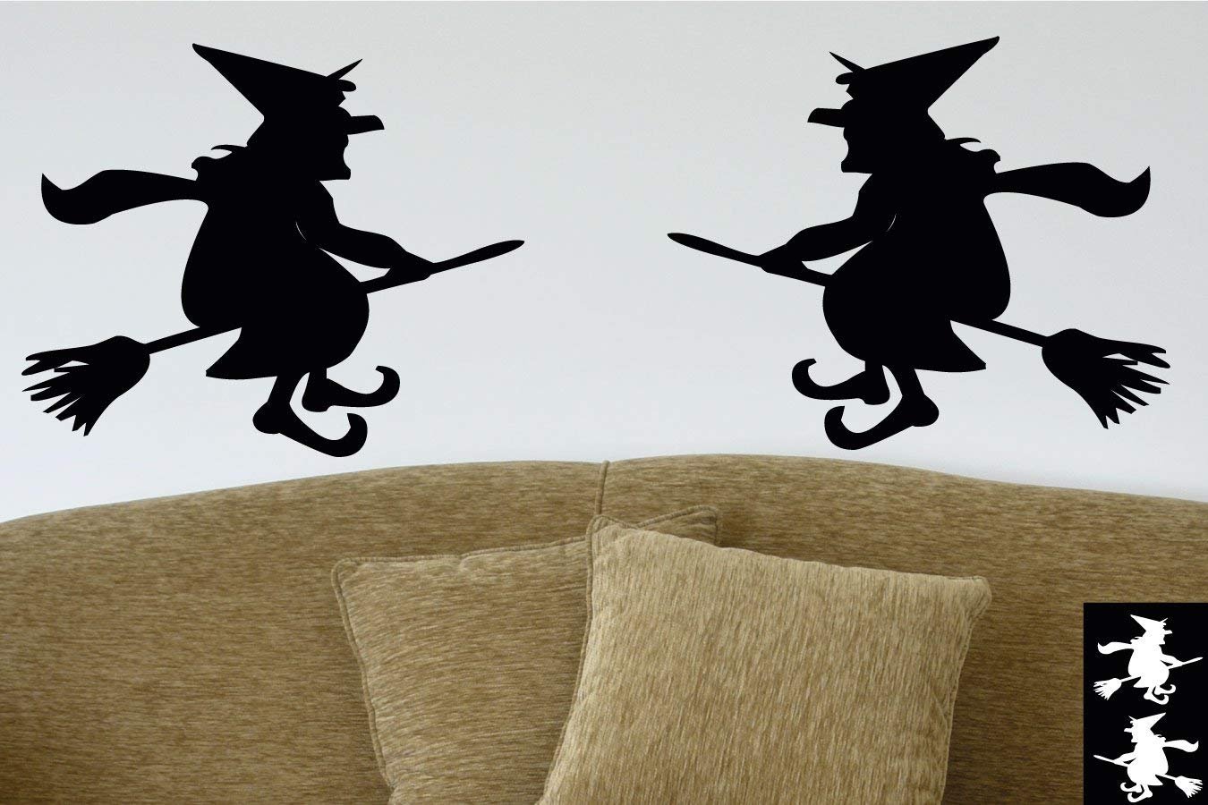 Наклейка Glue on 2 Witch on a Broomstick Matt or Gloss, фото №2