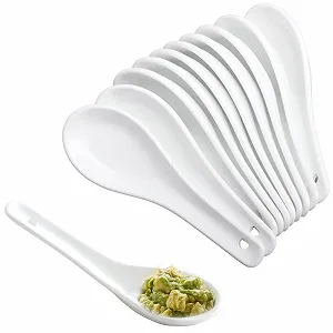 Ложки супові Керамічні 12 шт Білий - Фото 1