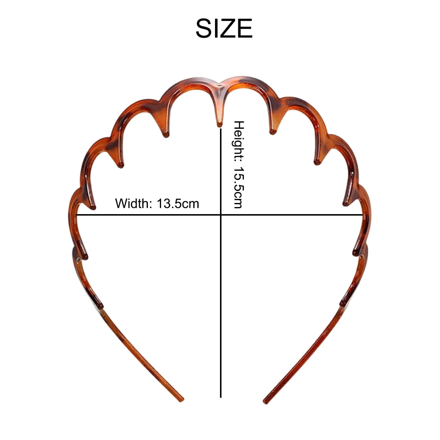 Набір обручів на голову зигзаг 4 шт, фото №2