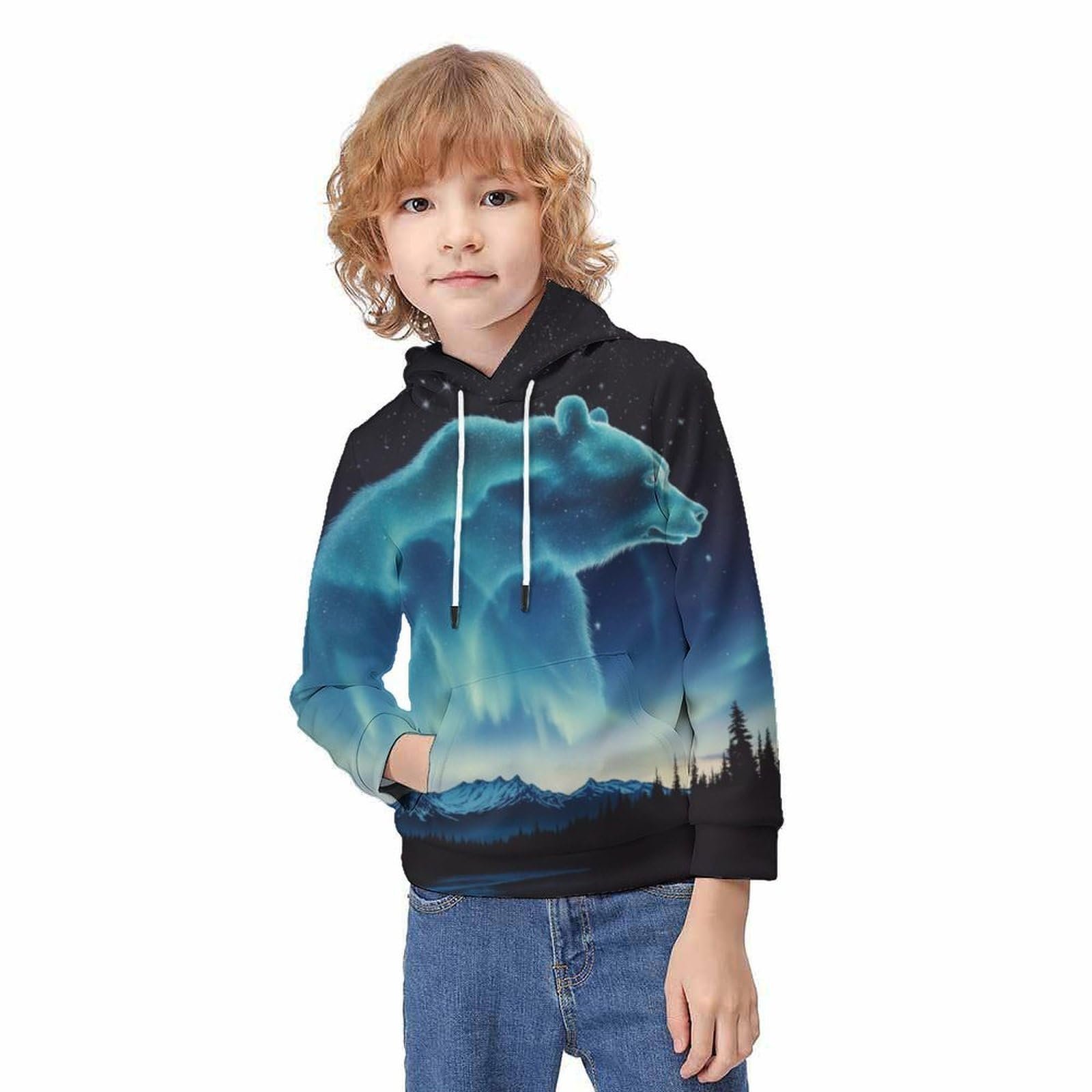 Худі YYVKPMLXC Дитячий Підлітковий 3D Кольорова Галактика, фото №3