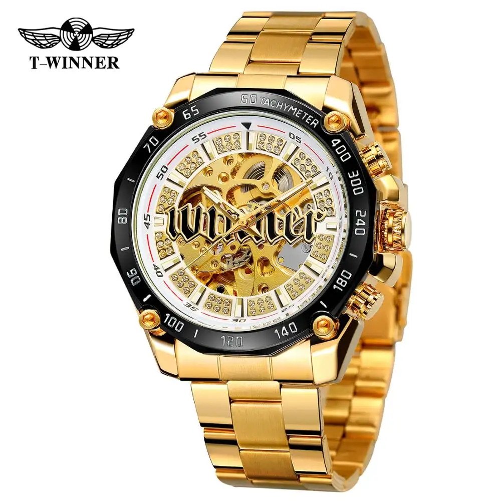 Годинник Forsining 8186 Gold-White Steel, фото №1