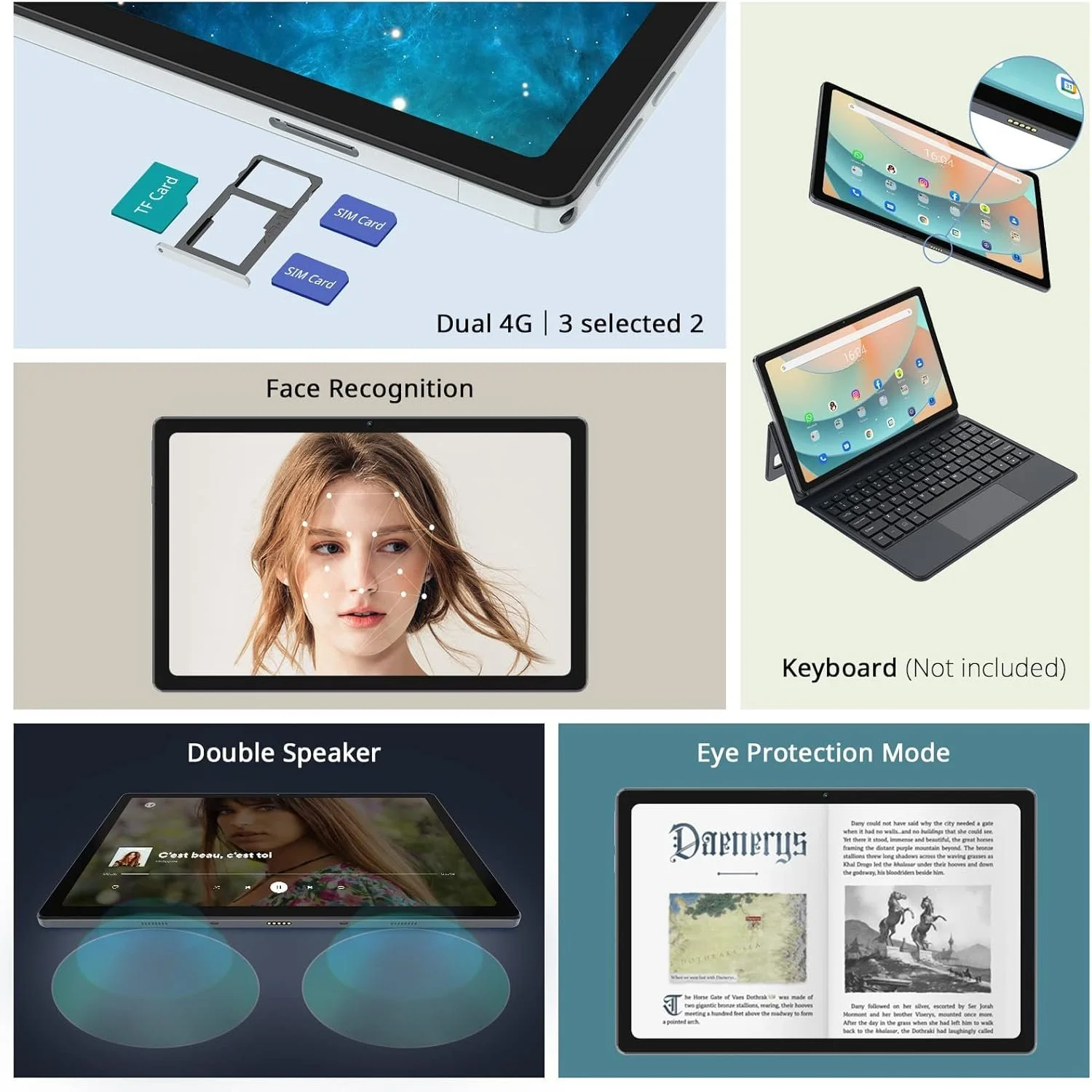 Планшет 10.4" Full HD Blackview Tab 11 8/128Gb 4G 2-SIM 8 ядер Android 11 6580 mAh Серый, фото №5