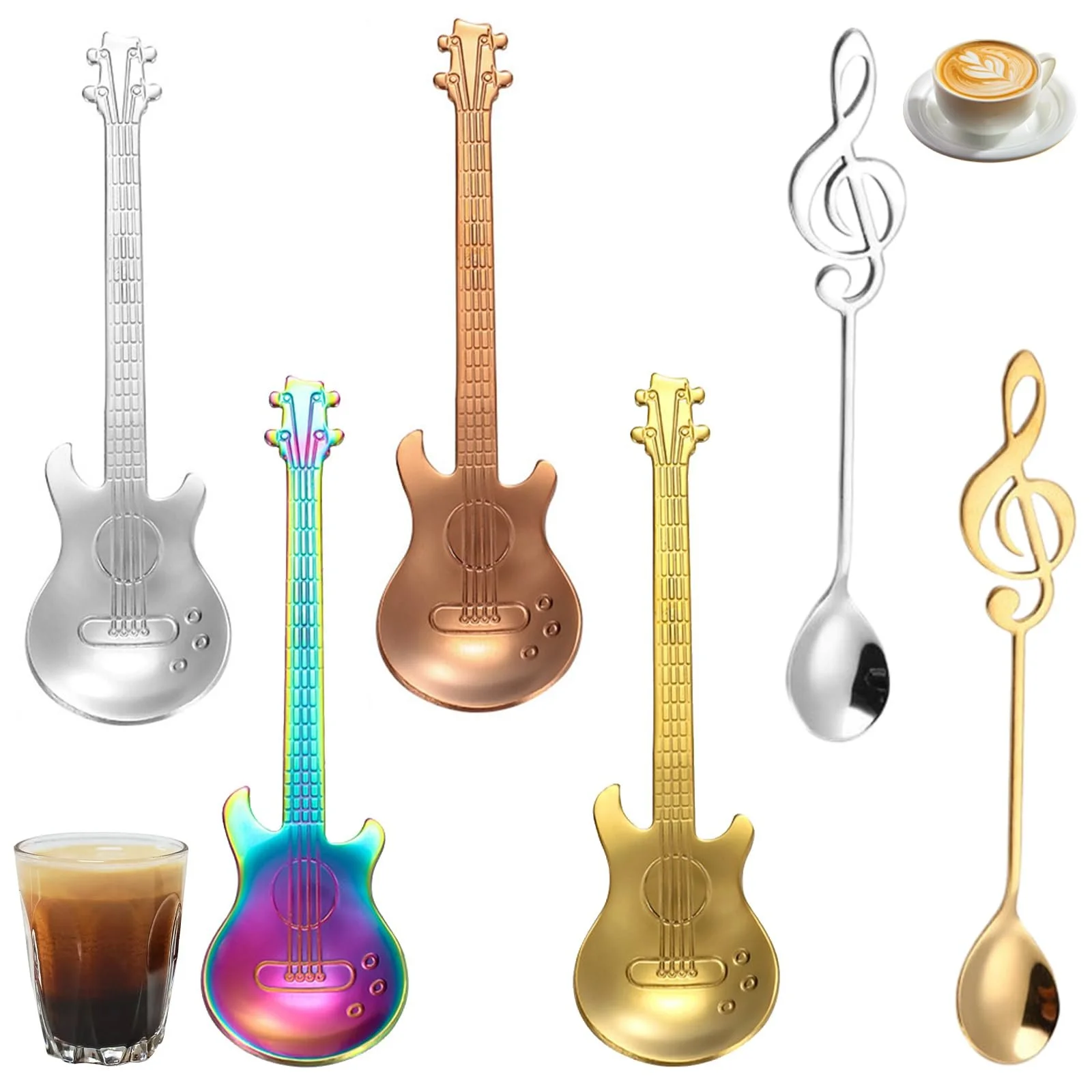 Ложка чайна CATOR Гітара, набір 6 шт, нержавіюча сталь, фото №1