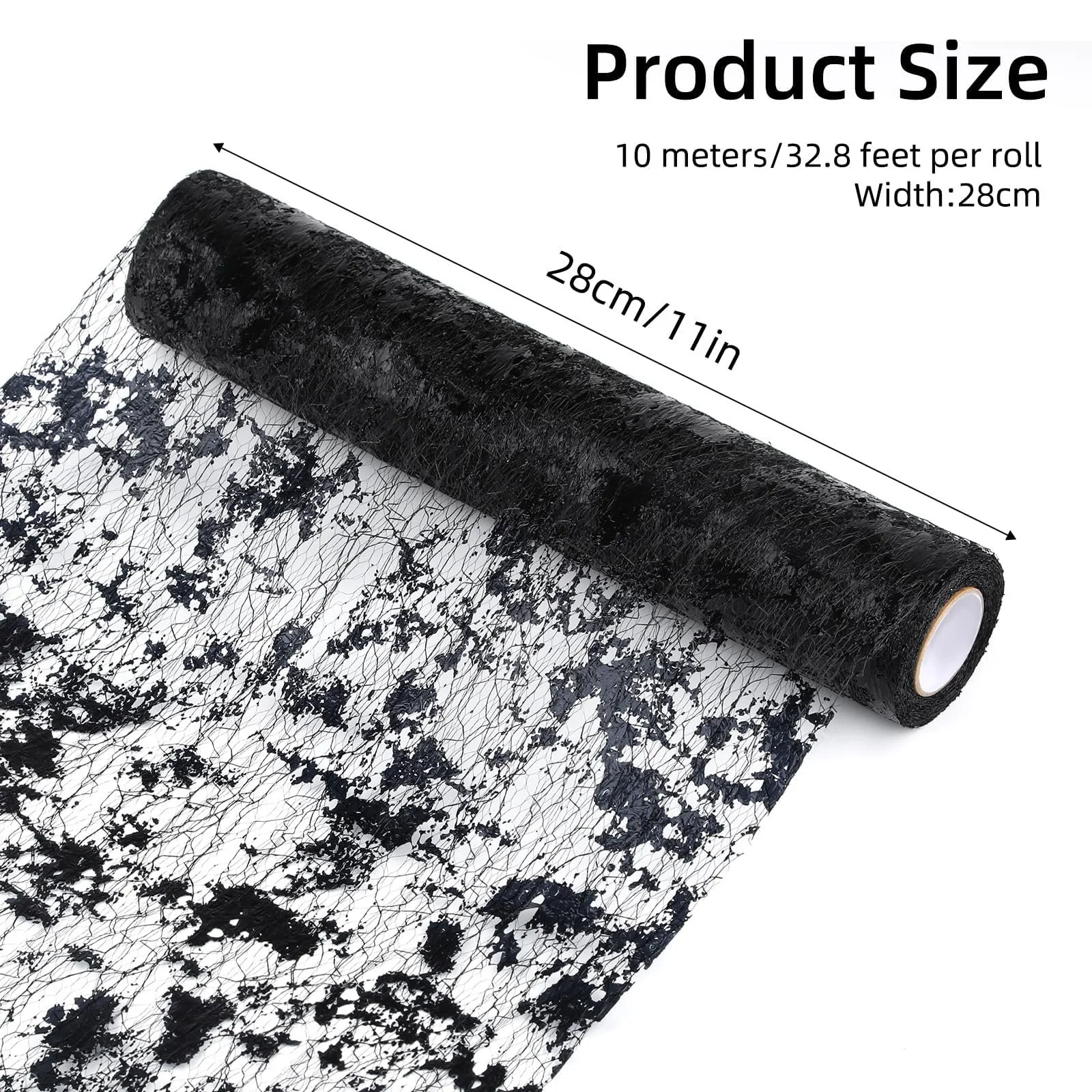 Ранер для столу Shiny Polyester 28 см x 10 м Black, фото №2