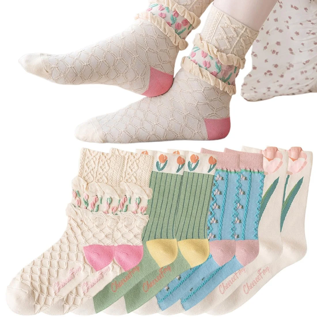 Жіночі гольфи Різнокольорові (4 пари), фото №1