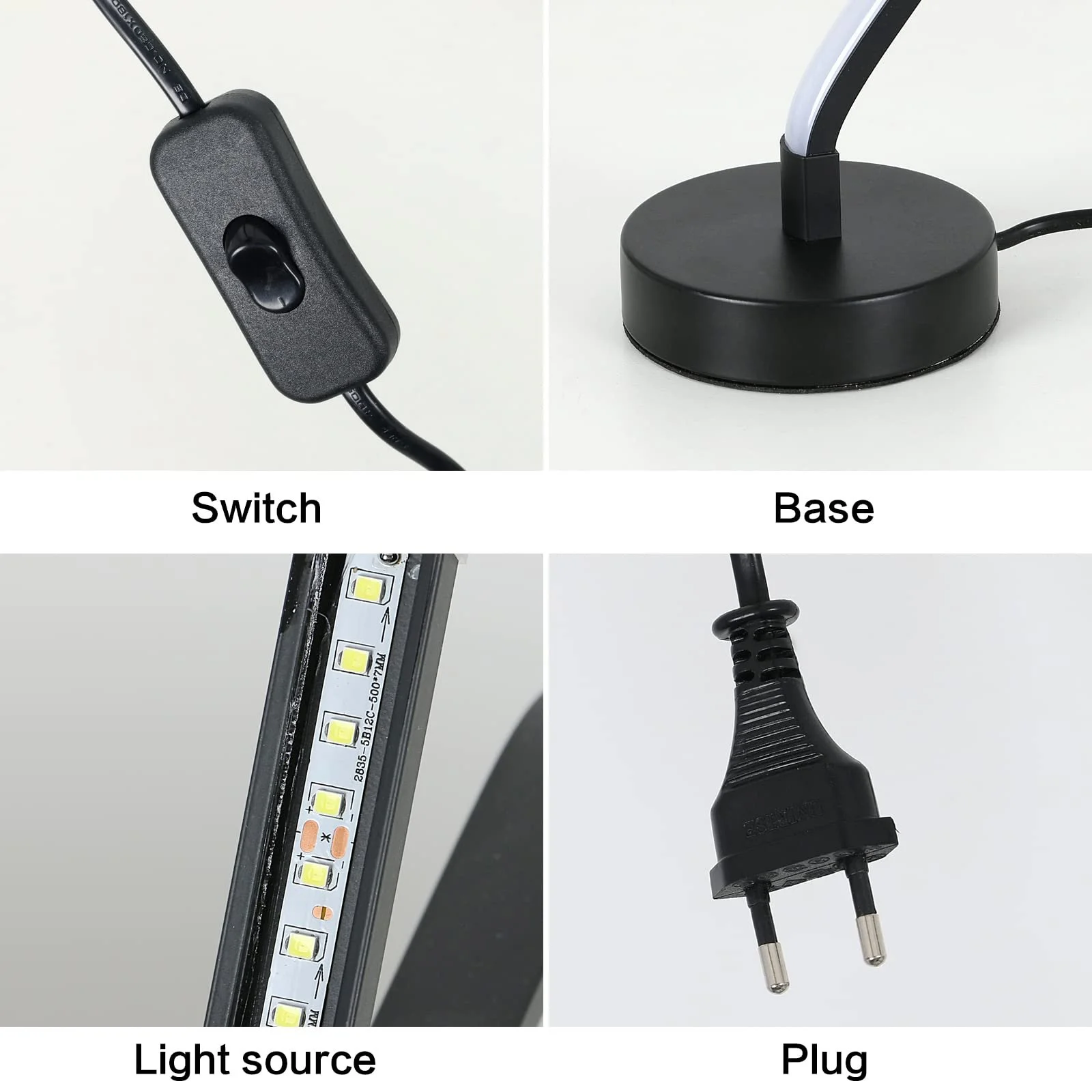 Настільна лампа LED DELIPOP Spiral 12 Вт алюмінієва 6000 K біле світло чорна, фото №3