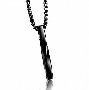 Модний чорний ланцюжок унісекс спіраль - Фото 1