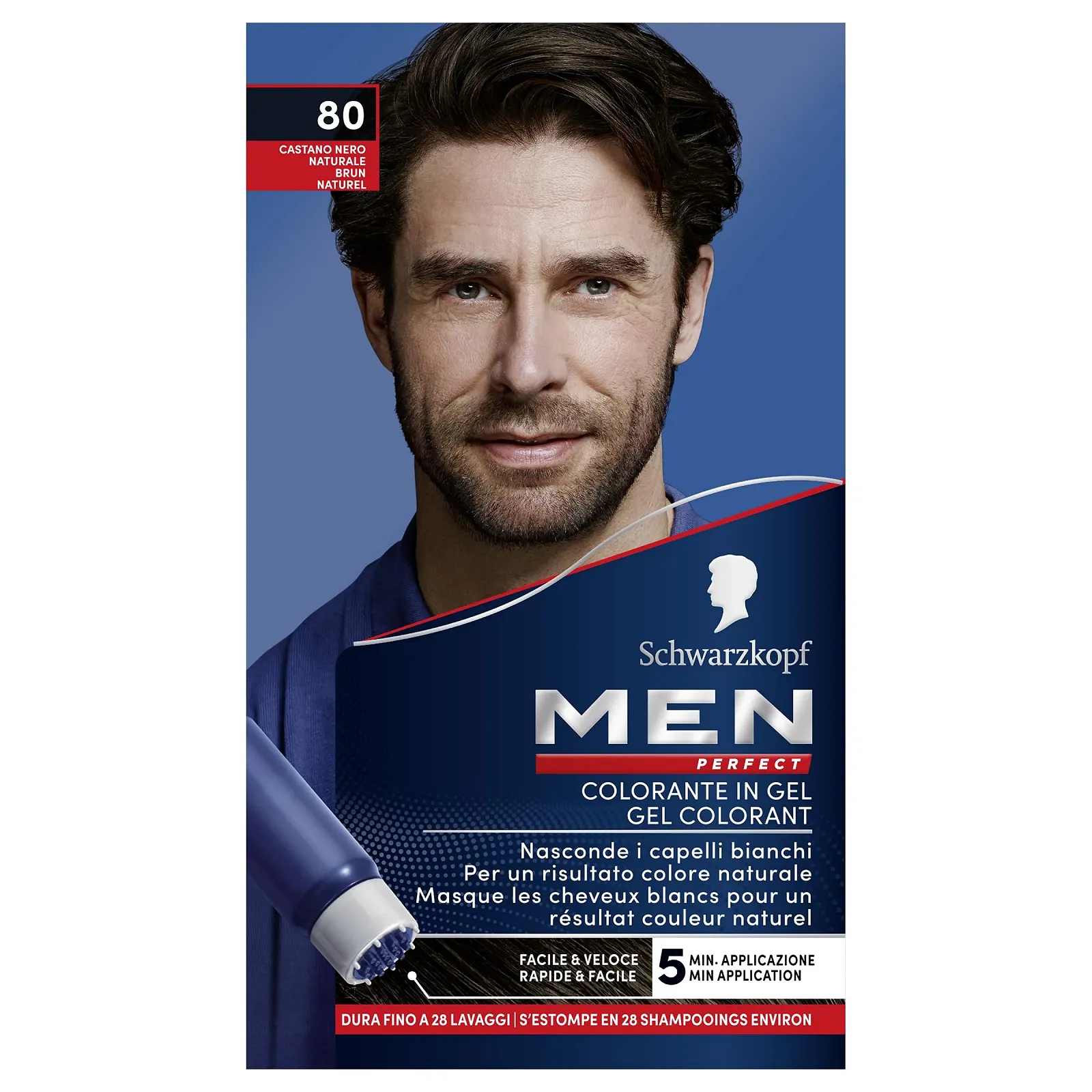 Краска-гель для волос Men Perfect 80 Натуральный черно-коричневый, фото №2 Краска-гель для волос Men Perfect 80 Натуральный черно-коричневый, фото №2