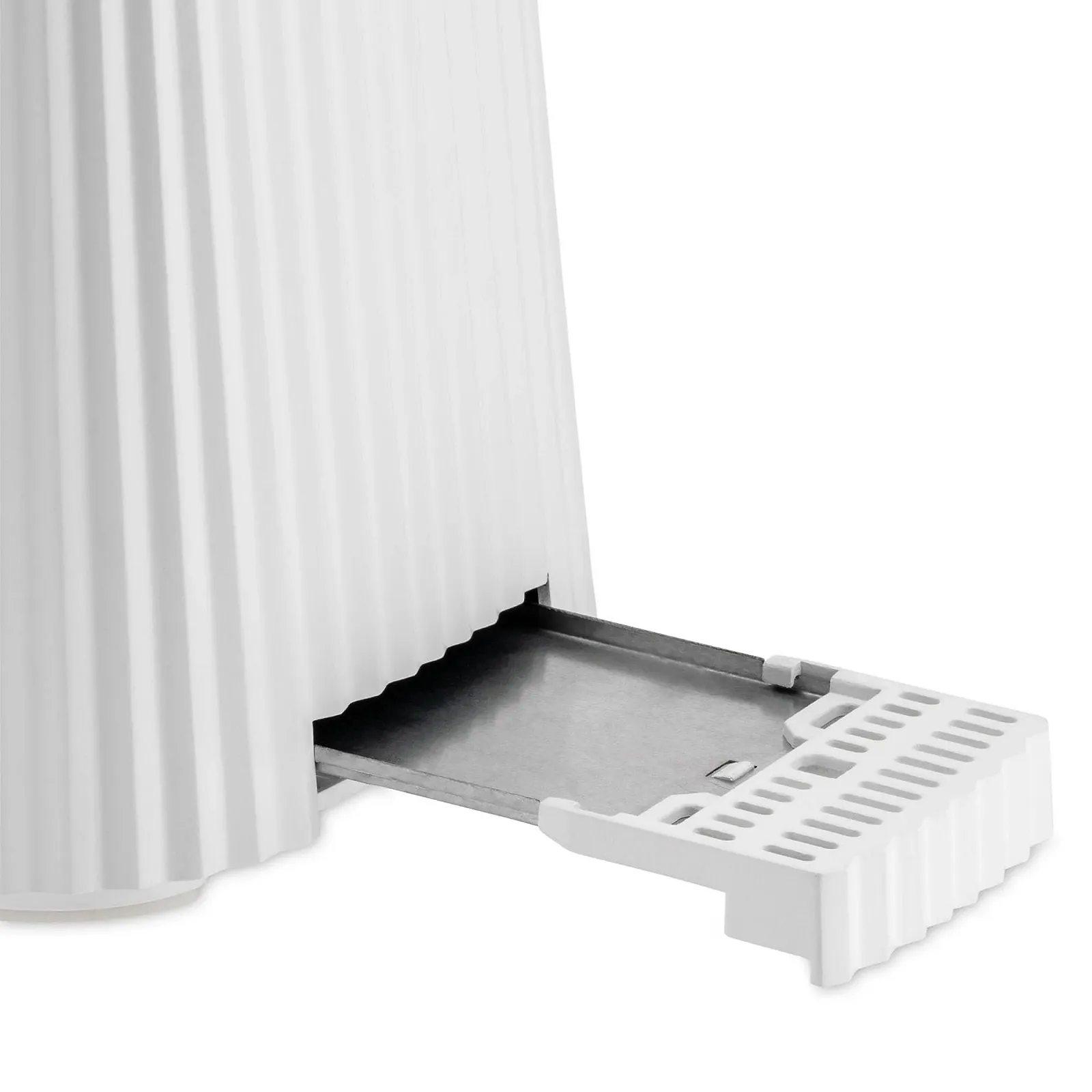 Тостер Alessi Plisse MDL08 W, 6 рівнів підсмажування, європейська вилка, 850 Вт, білий, фото №4 Тостер Alessi Plisse MDL08 W, 6 рівнів підсмажування, європейська вилка, 850 Вт, білий, фото №4