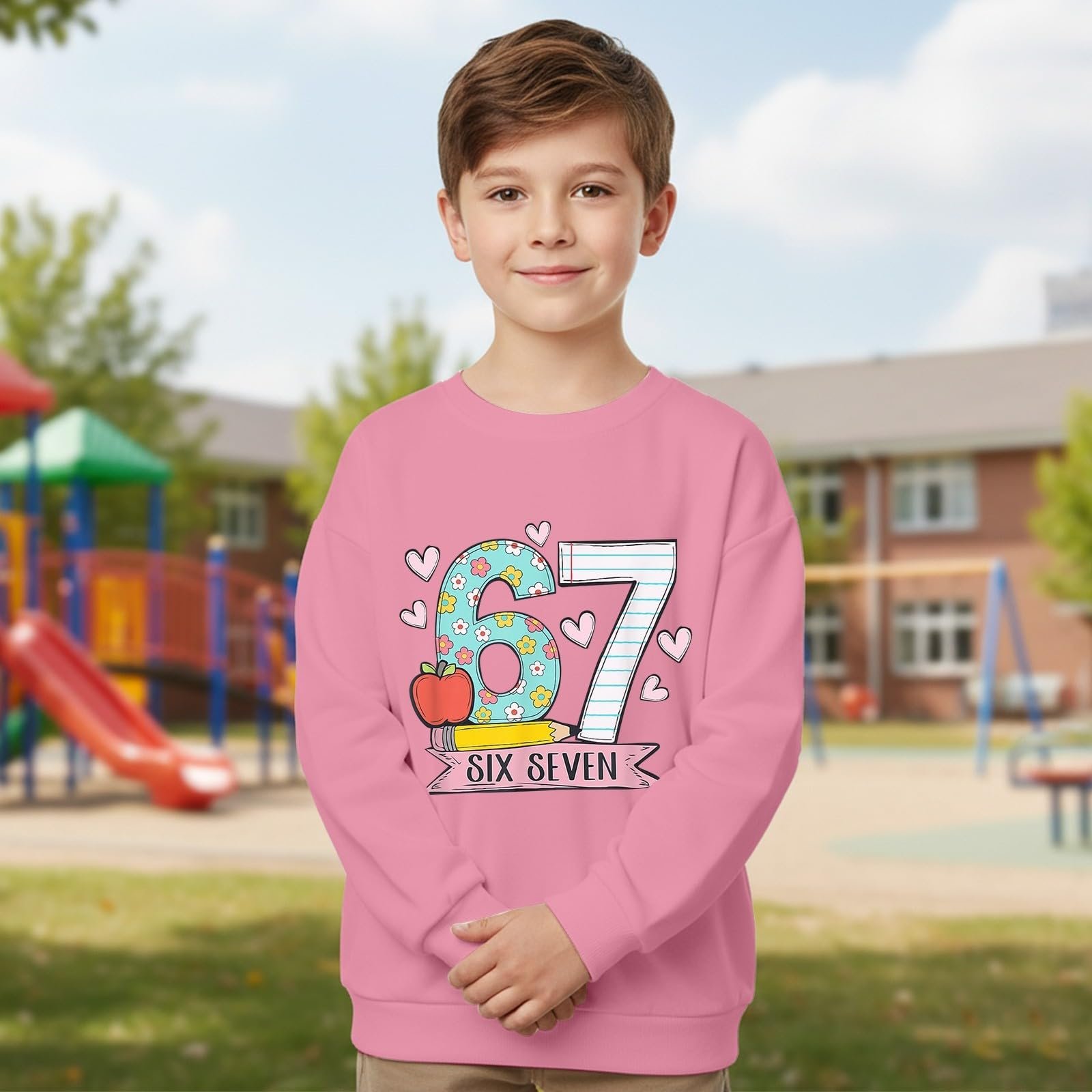 Sweatshirt Generisch 67 Pattern Дитячий світшот з довгими рукавами, фото №3