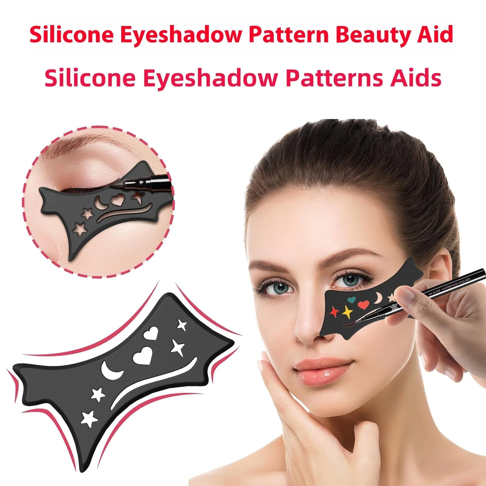 Тіні-трафарети NIHENHAO, блакитний, фото №3