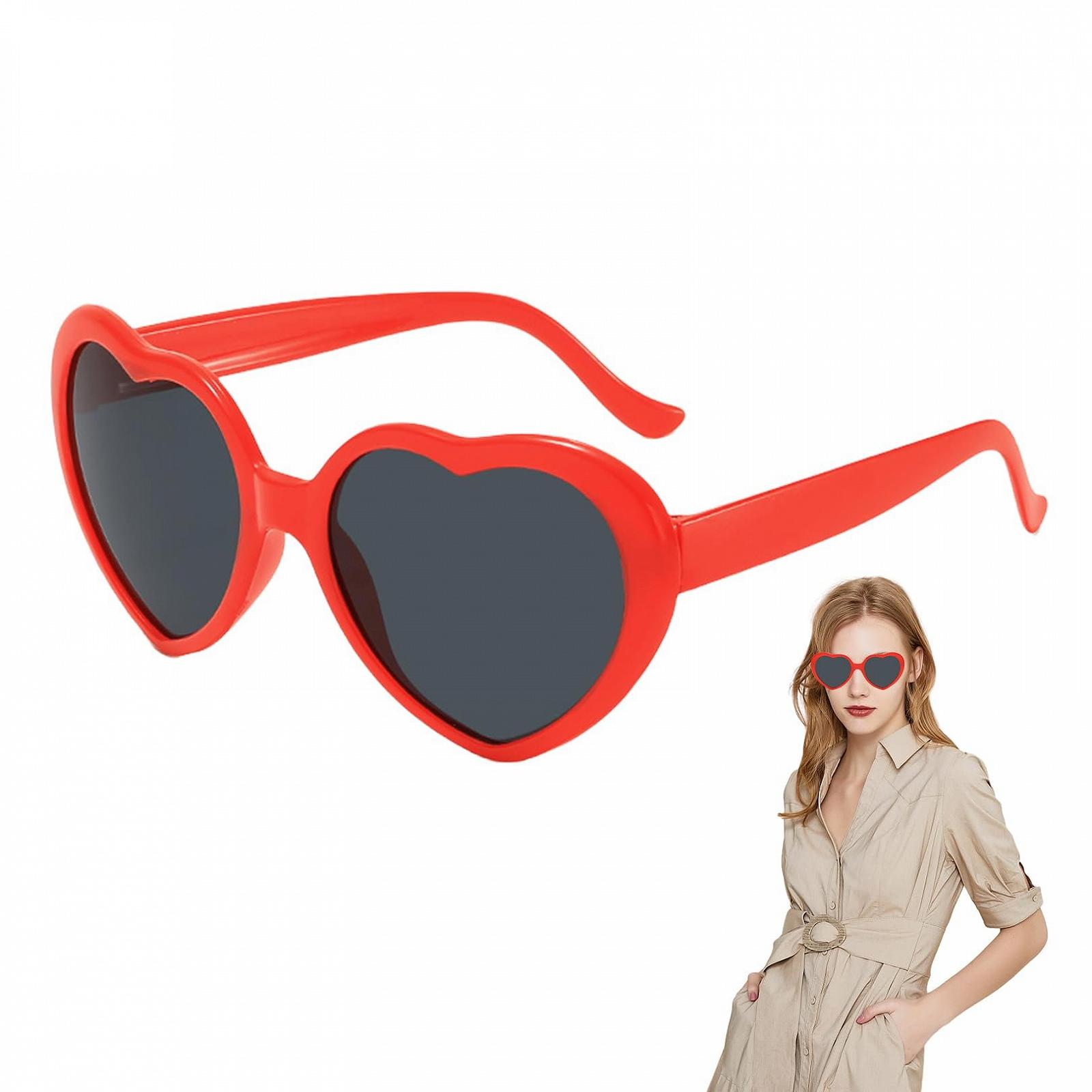 Солнцезащитные очки Сердце Qerich Красный, фото №1