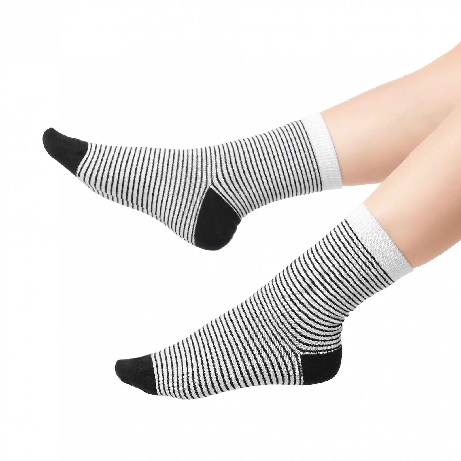 Носки Женские Разноцветные в полоску и горошек, 10 пар, размер 39-42/35-38, фото №4