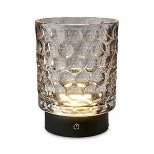 Настольная лампа BRILONER LED Беспроводная IP44 Стеклянная Диммируемая 15 x 11 см Серая - Фото 1