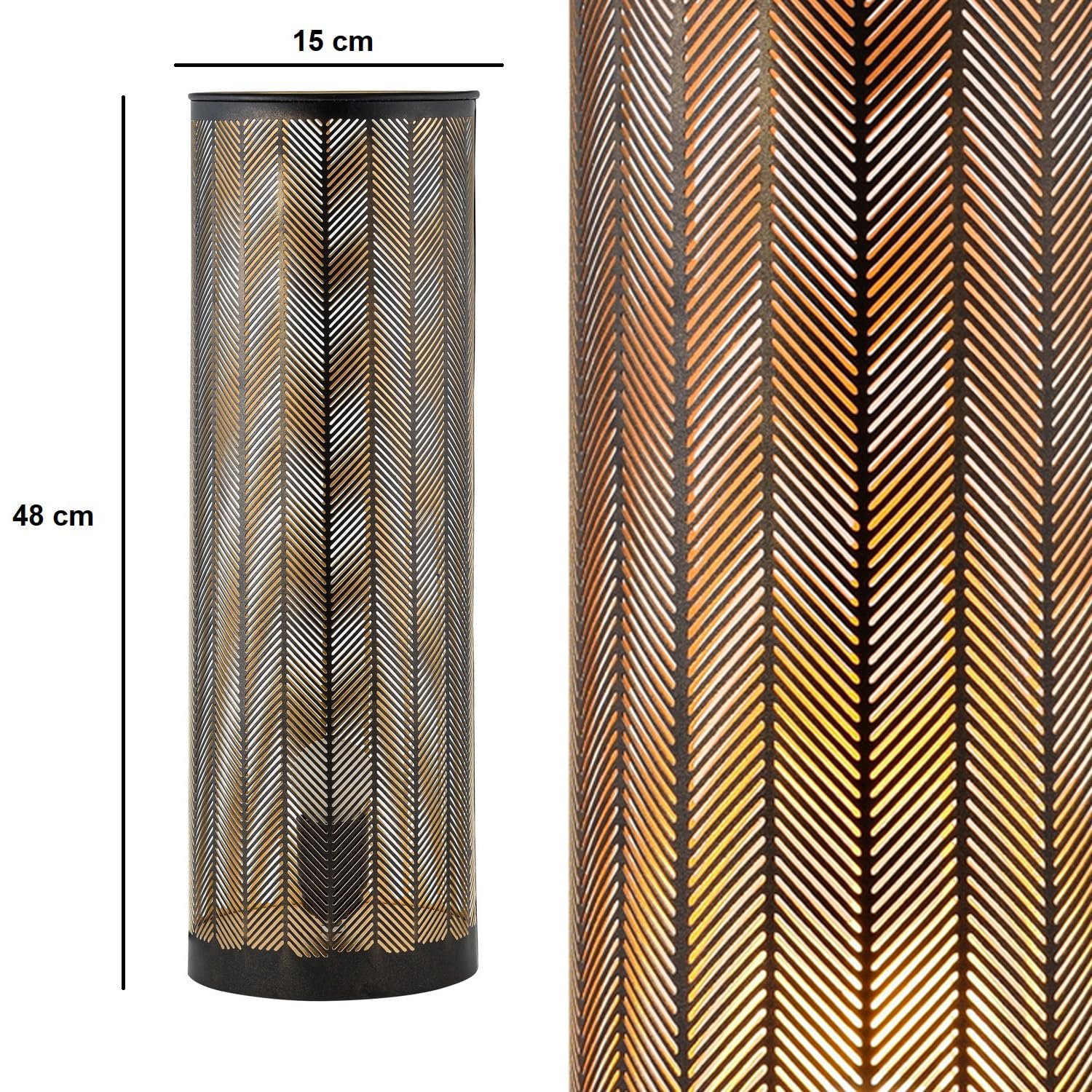 Настільна лампа Marrakech Aigna 48 см Метал E27 Чорно-золота, фото №7