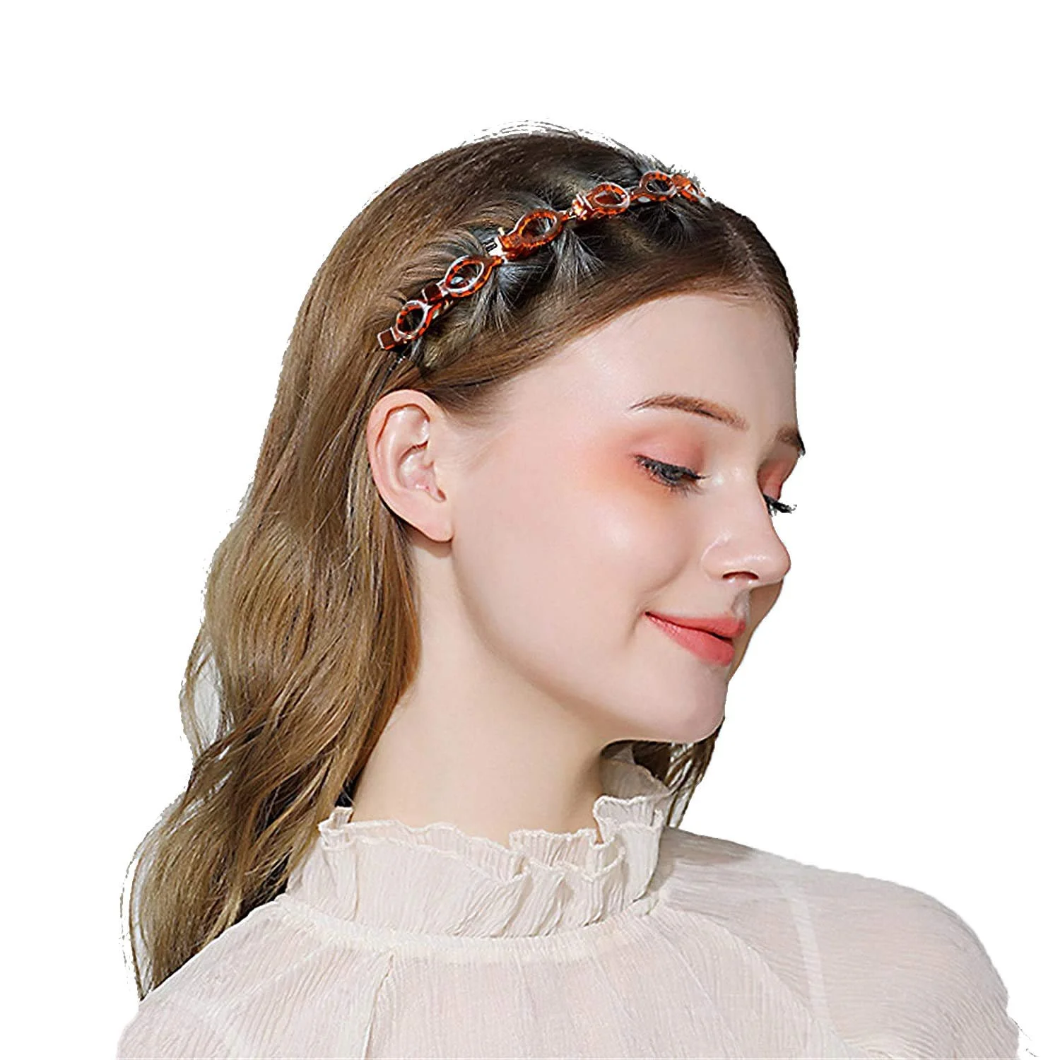 Обруч для волос Двойная челка, 2 шт, фото №4