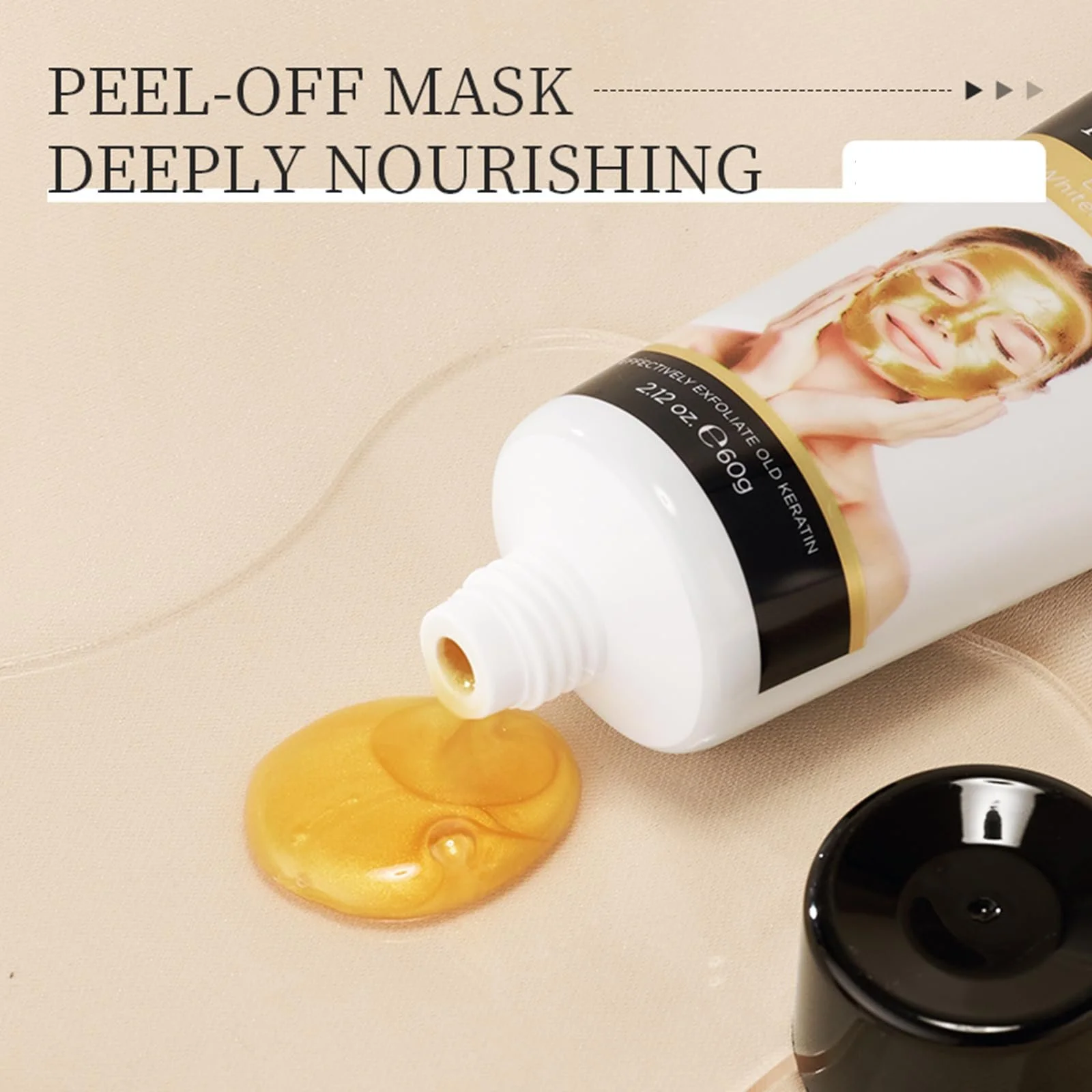 Маска-плівка для обличчя 24k Gold Snail Secretion, набір 2 шт, антивікова, для глибокого очищення, фото №4