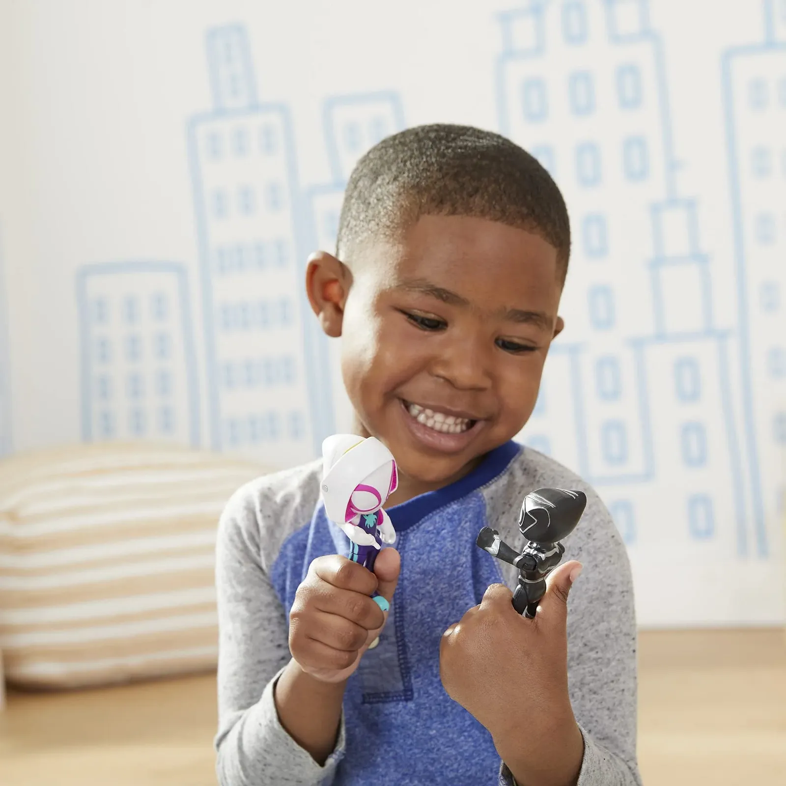 Набор фигурок Hasbro Spidey and his Amazing Friends SAF Hero Reveal Ghost and Black Panther F22445X1, фото №8