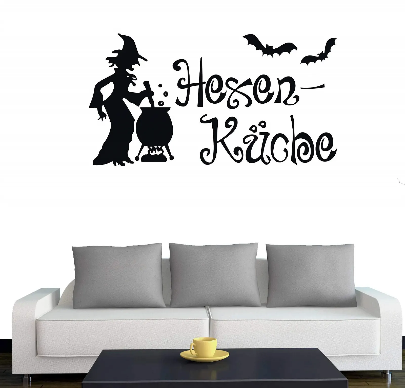 Наклейка на стену A526 Witch Kitchen 80 см x 42 см Черная, фото №1