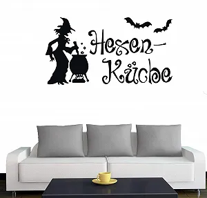 Наклейка на стіну A526 Witch Kitchen 80 см x 42 см Чорна - Фото 1