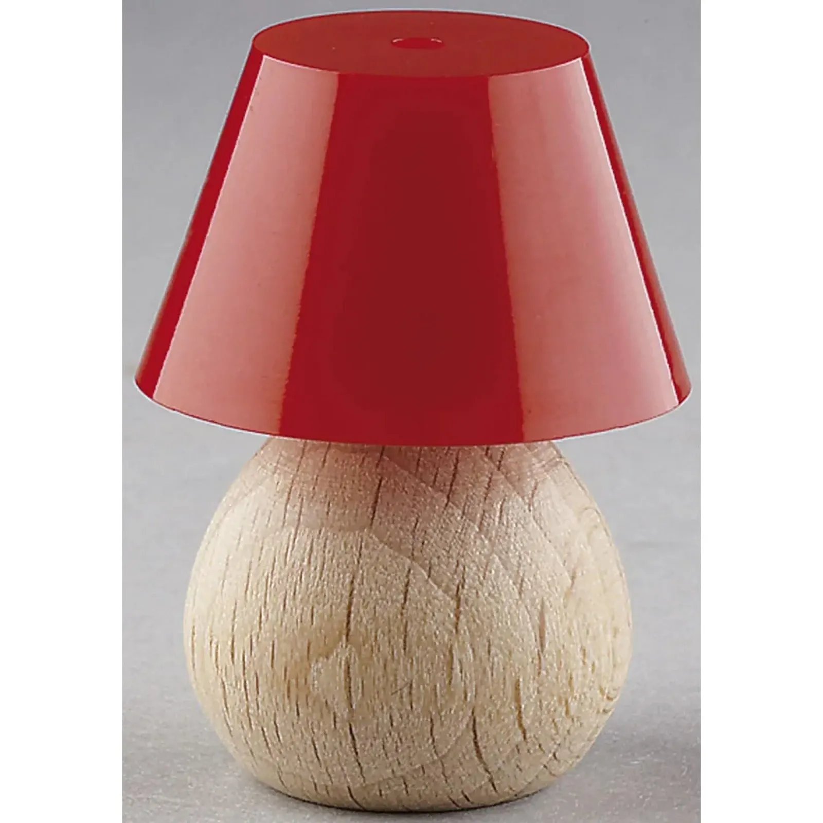 Настільна лампа Rulke Rulke010465 Дерев'яна основа Червоний плафон, фото №1