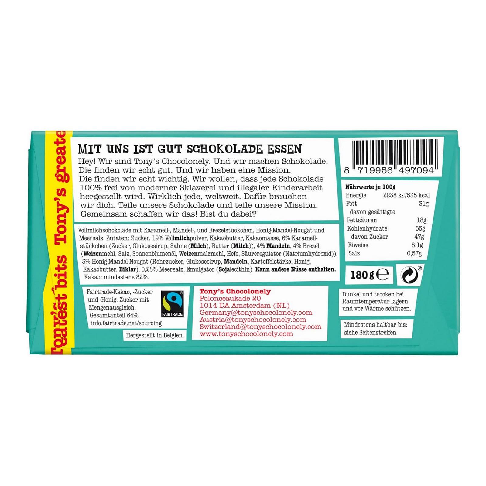 Шоколад Tony's Chocolonely Greatest Bits 180г, фото №2