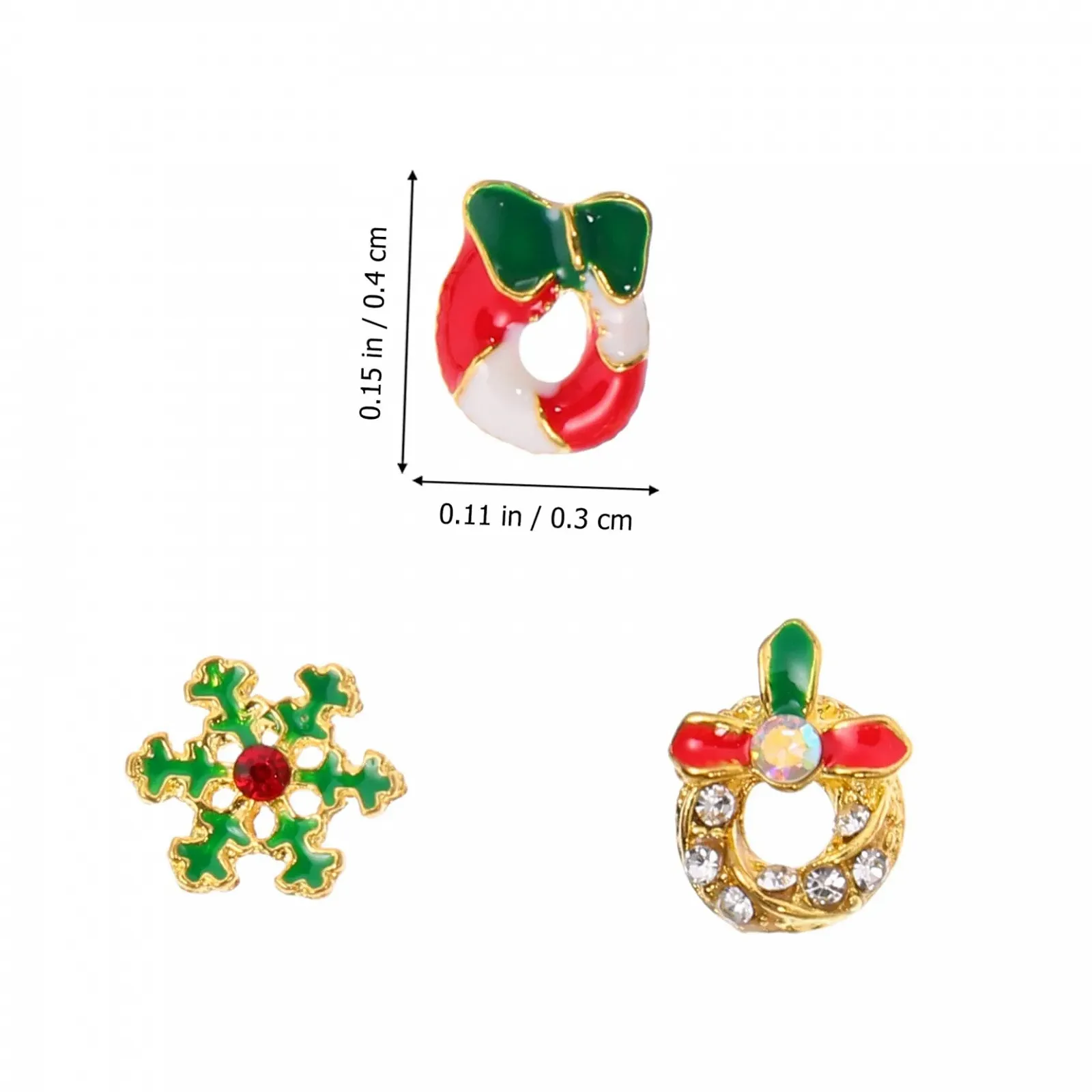 Стрази для нігтів Різдвяні FRCOLOR Декорація для манікюру для творчих нігтів, фото №5