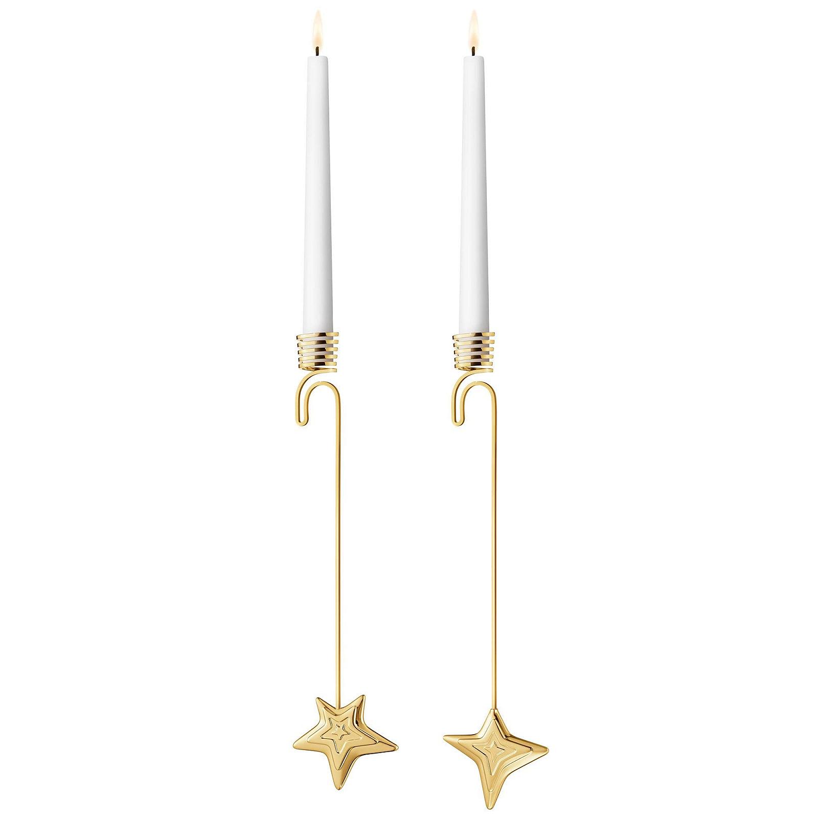 Подсвечники Georg Jensen 2021 Christmas Tree Four & Five Point Star Набор 2 шт Georg Jensen Палладий, фото №3