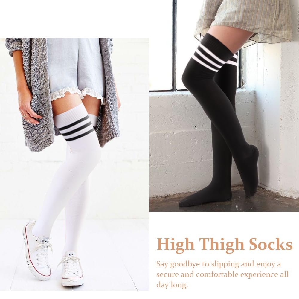 Носки DRESHOW Очень длинные носки выше колена, полосатые гольфы, фото №7