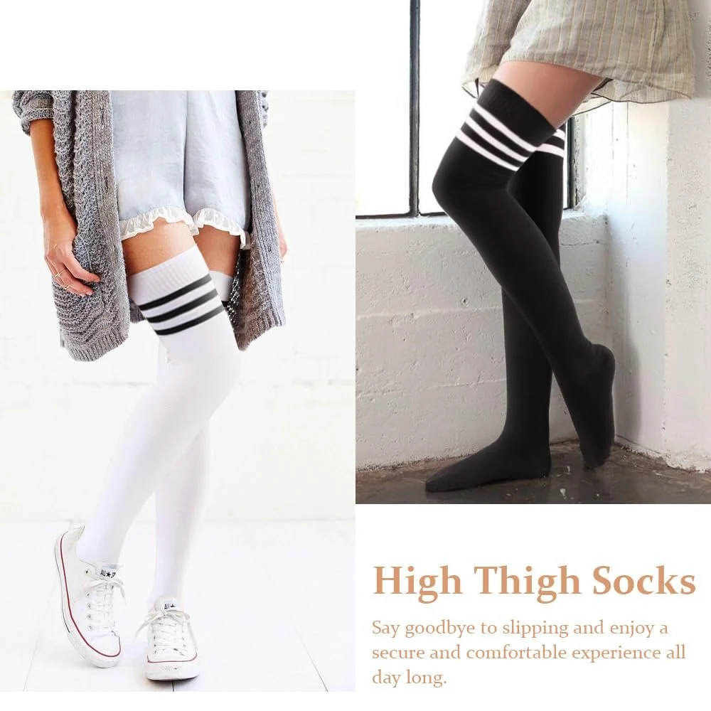 Високі шкарпетки DRESHOW Жіночі подовжені вище коліна, смугасті, фото №8 Високі шкарпетки DRESHOW Жіночі подовжені вище коліна, смугасті, фото №8
