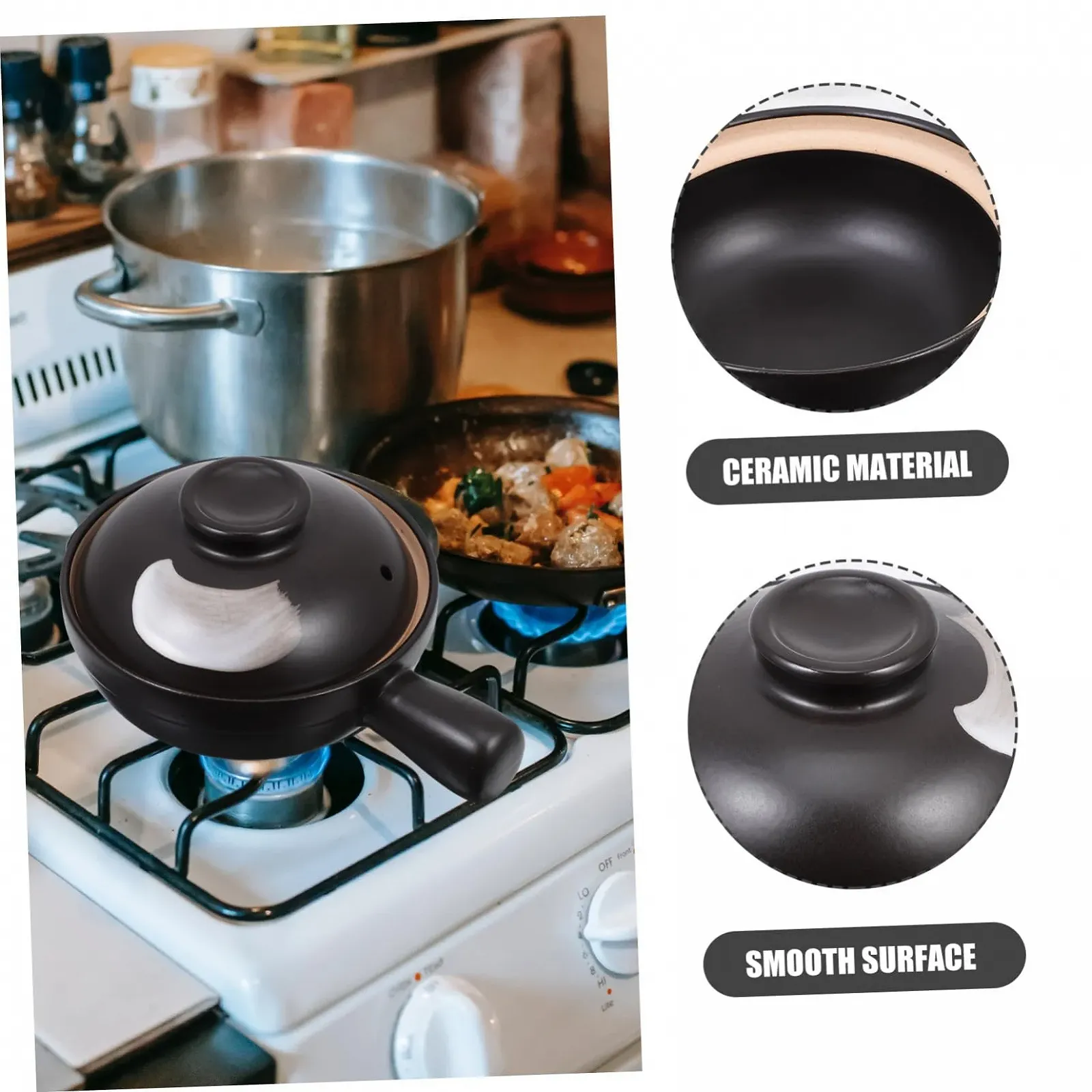 Форма для запекания фарфоровая маленькая с ручкой жаропрочная для 1 человека гладкая поверхность, фото №2